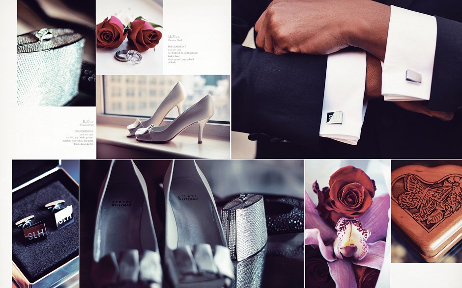 a crystal purse, roses and wedding bands, stuart weitzman shoes, custom cuff links, and a butterfly keepsake box help make this Philadelphia wedding unique, photography by Peter Van Beever
